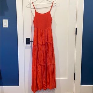 Orange maxi dress
